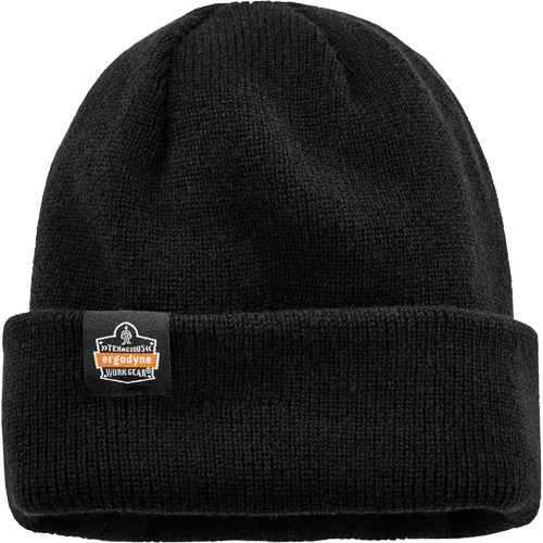 N-Ferno&reg; Zippered Rib Knit Beanie Hat, One Size, Black Canadian Safety Group Inc.