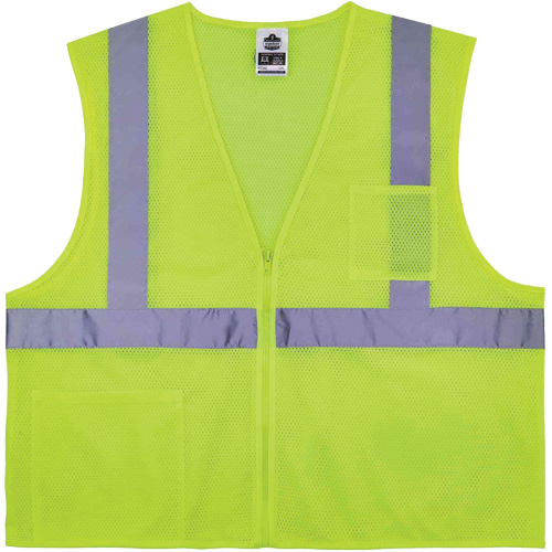 Gilet de s&eacute;curit&eacute; auto-extinguible GloWear 8256Z, Jaune lime haute visibilit&eacute;, Moyen/Petit, Polyester Canadian Safety Group Inc.