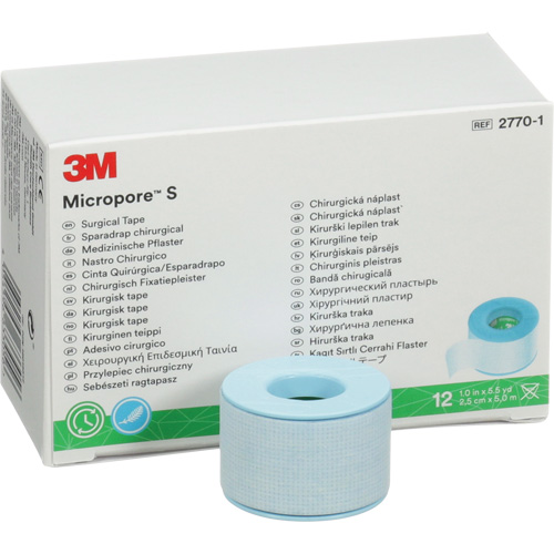 Micropore S Surgical Tape, Non-Medical, 16-1/2' L x 1" W Canadian Safety Group Inc.