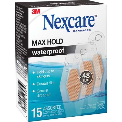 Pansements imperm&eacute;ables &agrave; tenue maximale Nexcare, Assorti, Plastique, St&eacute;rile Canadian Safety Group Inc.