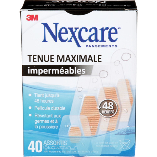 Nexcare Max-Hold Waterproof Bandages, Assorted, Plastic, Sterile Canadian Safety Group Inc.