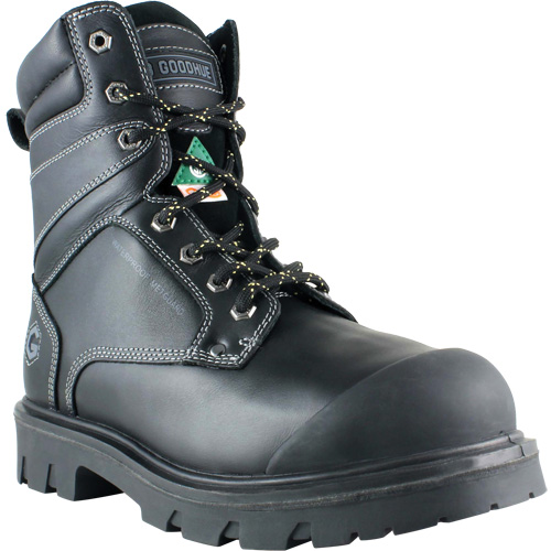 Boomerang Work Boots, Leather, Steel Toe, Size 7, Impermeable Canadian Safety Group Inc.