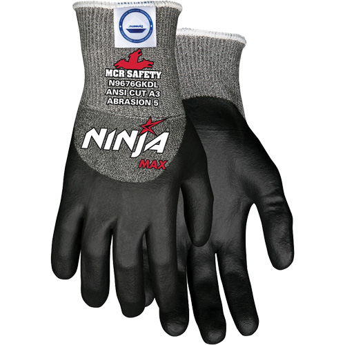 Gants r&eacute;sistant aux coupures Max Ninja, Taille Moyen, Calibre 10, Rev&ecirc;tement Bipolym&egrave;re, Enveloppe en Dyneema, ASTM ANSI niveau A3 Canadian Safety Group Inc.