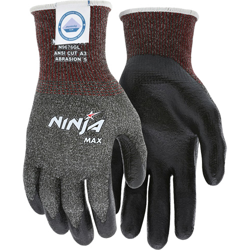 Gants r&eacute;sistant aux coupures Max Ninja, Taille Grand, Calibre 10, Rev&ecirc;tement Bipolym&egrave;re, Enveloppe en Dyneema, ASTM ANSI niveau A3 Canadian Safety Group Inc.