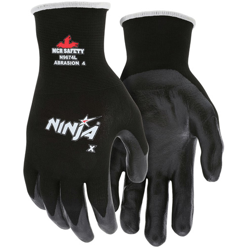 Ninja&reg; Coated Gloves, Large, Bi-Polymer Coating, 15 Gauge, Nylon/Lycra&reg; Shell Canadian Safety Group Inc.