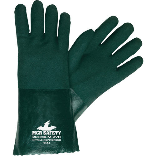 Gants r&eacute;sistants aux produits chimiques, Taille Grand, 14" lo, PVC, Doublure en Jersey Canadian Safety Group Inc.
