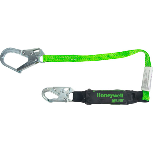 Miller&reg; HP Shock-Absorbing Lanyard, 4', Locking Rebar Hook Center, Locking Snap Hook Leg Ends, Polyester Canadian Safety Group Inc.