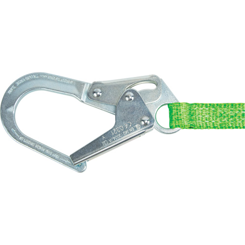 Miller&reg; HP Shock-Absorbing Lanyard, 4', Locking Rebar Hook Center, Locking Snap Hook Leg Ends, Polyester Canadian Safety Group Inc.