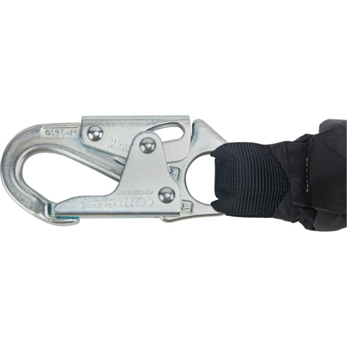 Miller&reg; HP Shock-Absorbing Lanyard, 4', Locking Rebar Hook Center, Locking Snap Hook Leg Ends, Polyester Canadian Safety Group Inc.