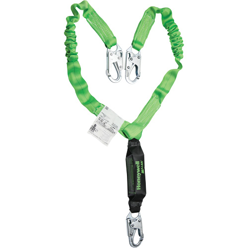 Miller&reg; StretchStop&reg; Shock-Absorbing Lanyard, 6', Locking Snap Hook Center, Locking Snap Hook Leg Ends, Polyester Canadian Safety Group Inc.