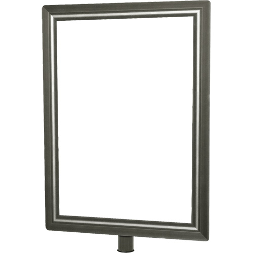 Porte-enseigne vertical robuste pour montant classique, Chrome satin&eacute; Canadian Safety Group Inc.