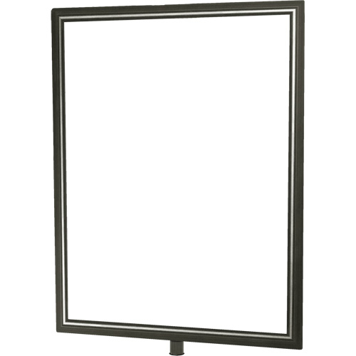Porte-enseigne vertical robuste pour montant classique, Chrome satin&eacute; Canadian Safety Group Inc.