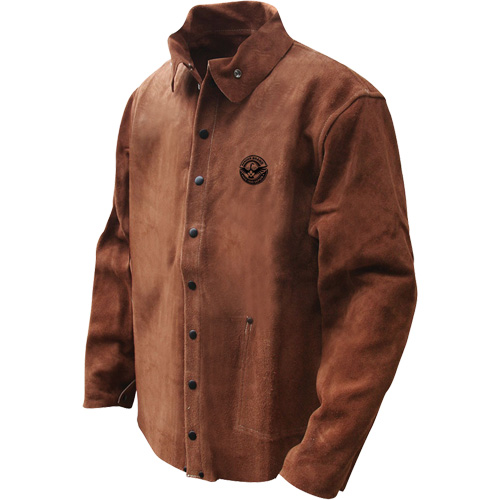 Gander Brand Split Cowhide Welding Jacket, Leather, Small, Brown Canadian Safety Group Inc.