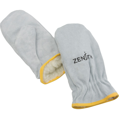 Mitaines dhiver en grain fendu doubl&eacute;es de boa, Taille Taille unique, Mitaine Canadian Safety Group Inc.