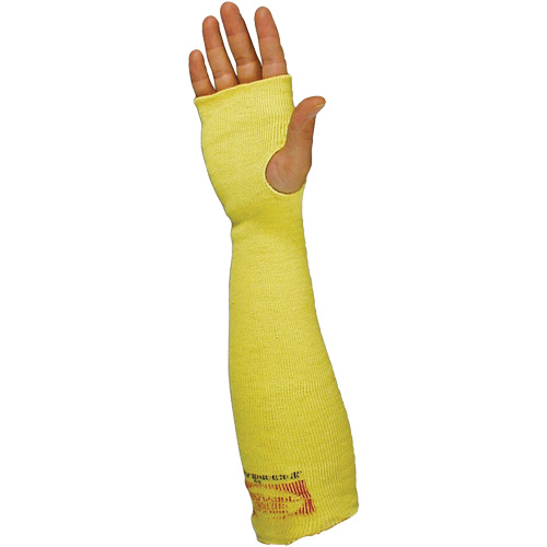 Sleeves with Thumb Hole, Kevlar&reg;, 22", ANSI/ISEA 105 Level 3/EN 388 Level 3, Yellow Canadian Safety Group Inc.