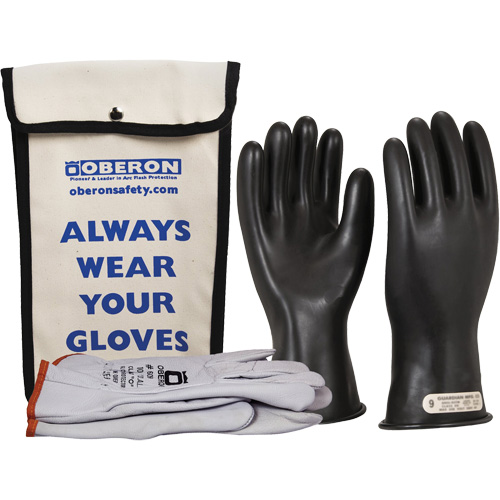Ensemble de gants en caoutchouc pour l'&eacute;lectricit&eacute; de classe 0, 10, 11" lo, 20 cal/cm², NFPA 70E Canadian Safety Group Inc.