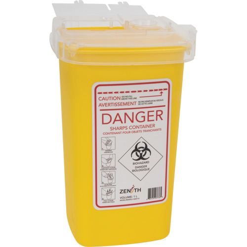 Contenant pour objets pointus et tranchants, Capacit&eacute; de 1 L Canadian Safety Group Inc.