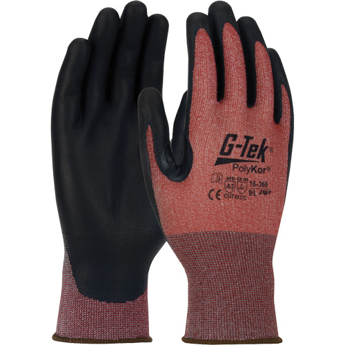 Gants r&eacute;sistants aux coupures G-Tek PolyKor X7 Neuroma, Taille Petit, Calibre 18, Rev&ecirc;tement Polyur&eacute;thane, Enveloppe en Poly&eacute;thyl&egrave;ne, ASTM ANSI niveau A3/EN 388 niveau C Canadian Safety Group Inc.