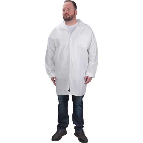 Sarraus de laboratoire de protection, Microporeux, Blanc, Petit Canadian Safety Group Inc.