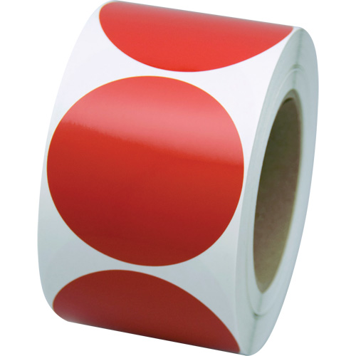 Formes de marquage, Cercle, 3" lo x 3" la, Rouge, Vinyle Canadian Safety Group Inc.