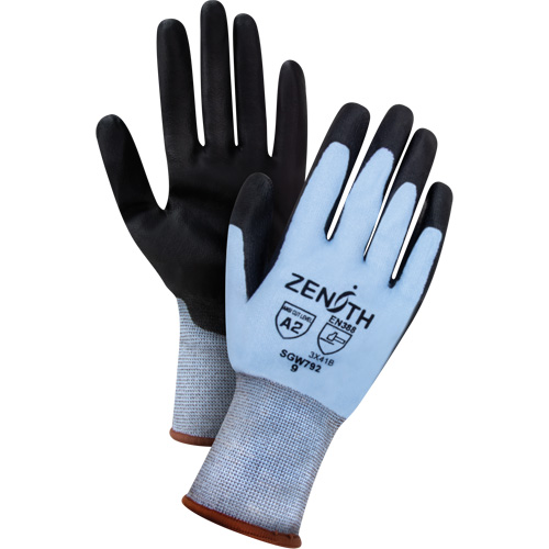 Gants r&eacute;sistants &agrave; la coupe &agrave; dext&eacute;rit&eacute; ultime, Petit, Calibre 18, Rev&ecirc;tement Polyur&eacute;thane, ASTM ANSI niveau A2/EN 388 niveau B Canadian Safety Group Inc.