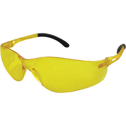 Lunettes de s&eacute;curit&eacute; Sen-Tec, Lentille Ambr&eacute;e, Anti-&eacute;gratignures, R&eacute;pond ou surpasse la norme CSA Z94.3 Canadian Safety Group Inc.