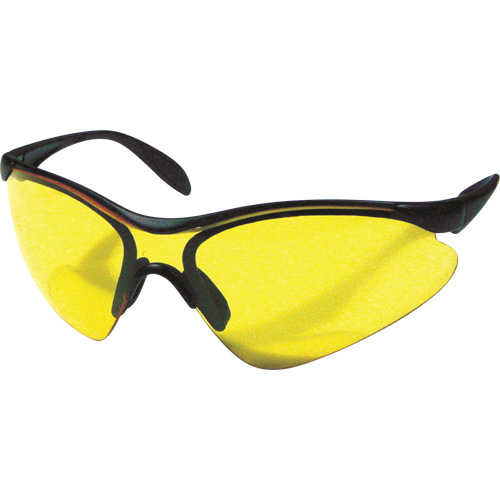 Lunettes de s&eacute;curit&eacute; Miranda, Lentille Jaune, Anti-&eacute;gratignures, R&eacute;pond ou surpasse la norme CSA Z94.3 Canadian Safety Group Inc.
