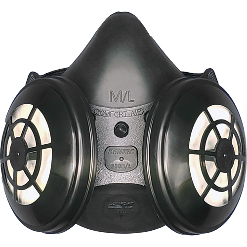 Ensemble de respirateur &agrave; demi-masque N95 Comfort-Air 400Nx noir sans soupape d'expiration, &eacute;lastom&egrave;re/Caoutchouc, Moyen/grand Canadian Safety Group Inc.