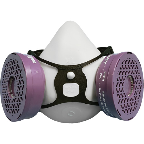 Ensemble de respirateur &agrave; demi-masque P100 Comfort-Air 400Nx noir sans soupape d'expiration, &eacute;lastom&egrave;re/Caoutchouc, Petit/Moyen Canadian Safety Group Inc.