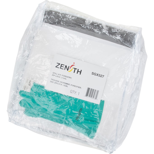 Trousse d'&eacute;quipement de lutte contre les d&eacute;versements, Huile seulement/Universel, Sac, Absorbance de 5 gal. US Canadian Safety Group Inc.