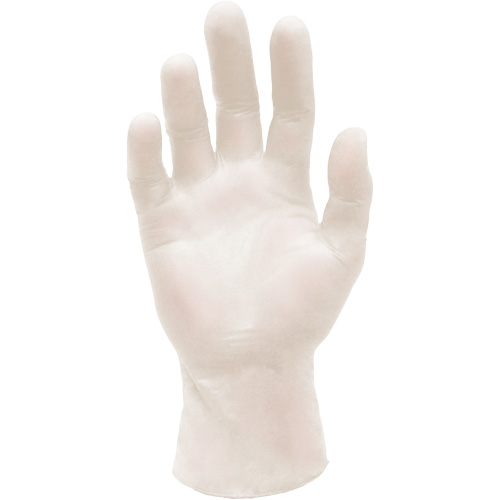 Gants d'examen m&eacute;dical synth&eacute;tiques extensibles, Grand, Vinyle, 5 mils, Sans poudre, Blanc, Classe 2 Canadian Safety Group Inc.