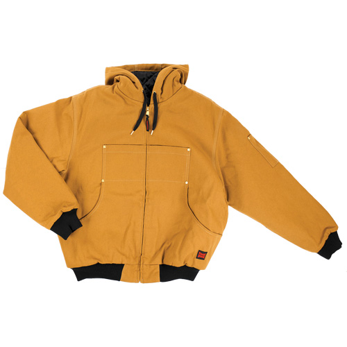 Blouson d'aviateur en toile lourde avec capuchon, Hommes, Petit, Brun Canadian Safety Group Inc.