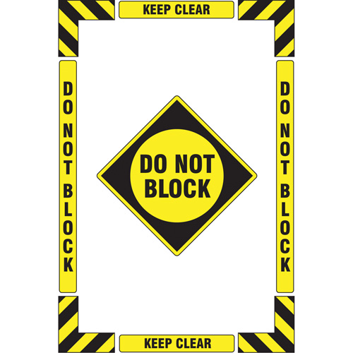 "Keep Clear Do Not Block" Floor Marking Kit, Adhesive, English with Pictogram Canadian Safety Group Inc.