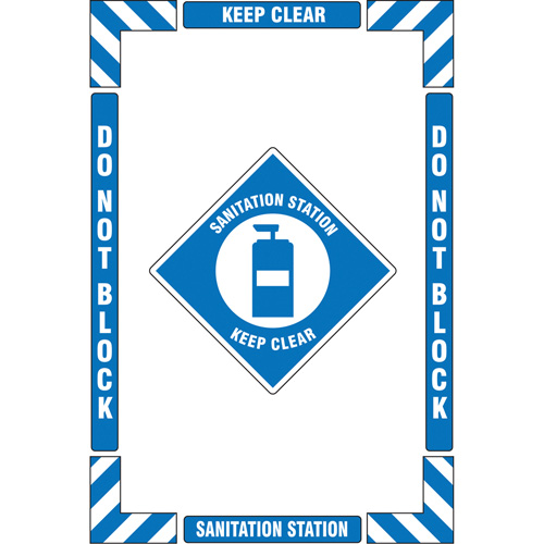 "Sanitation Station" Floor Marking Kit, Adhesive, English with Pictogram Canadian Safety Group Inc.