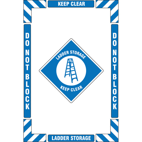 "Ladder Storage" Floor Marking Kit, Adhesive, English with Pictogram Canadian Safety Group Inc.