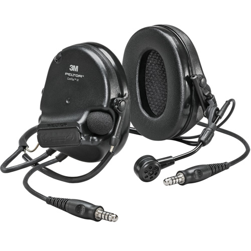 Casque VI NIB avec deux fils de sortie Peltor ComTac, Style Cordon cervical, 22 dB Canadian Safety Group Inc.