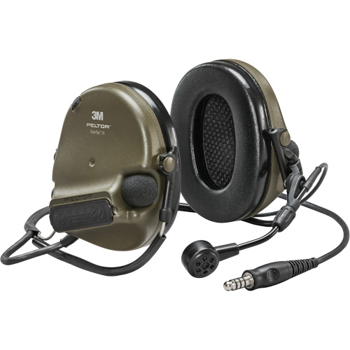 Casque VI NIB avec fils de sortie unique Peltor ComTac, Style Cordon cervical, 22 dB Canadian Safety Group Inc.