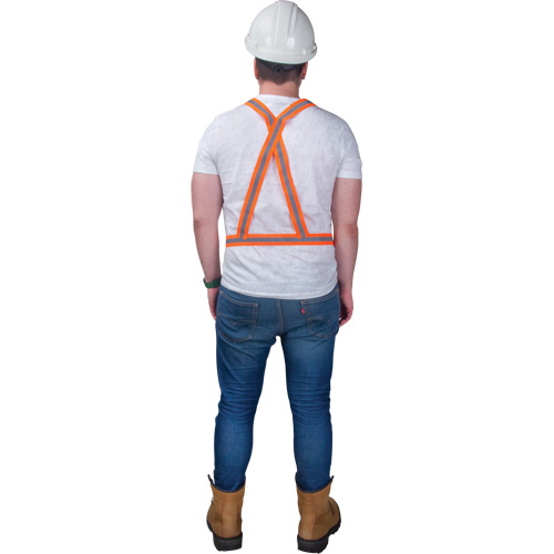 Harnais pour la circulation, Orange haute visibilit&eacute;, Couleur r&eacute;fl&eacute;chissante Argent, Grand Canadian Safety Group Inc.