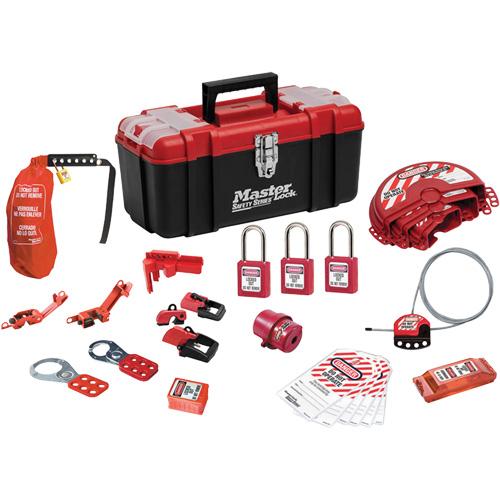 Standard Lockout Kit with Zenex Thermoplastic Locks, Electrical/Valve Kit, 27 Components Canadian Safety Group Inc.