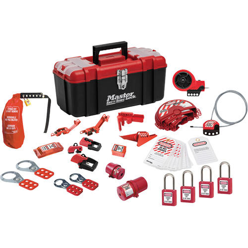 Premier Lockout Kit with Zenex Thermoplastic Locks, Electrical/Valve Kit, 27 Components Canadian Safety Group Inc.