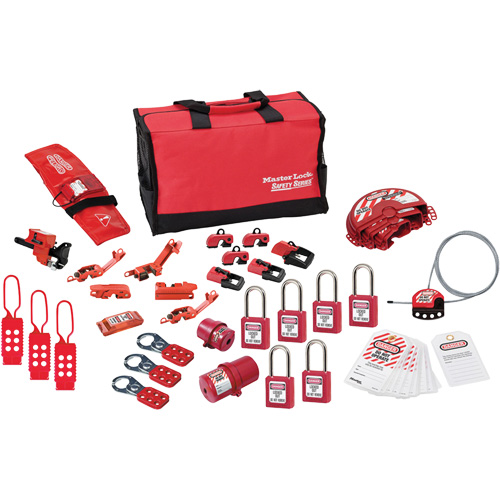 Premier Lockout Kit with Zenex Thermoplastic Locks, Electrical/Valve Kit, 34 Components Canadian Safety Group Inc.