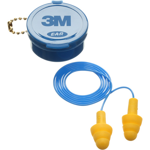Bouchons d'oreilles pr&eacute;moul&eacute;s E-A-R Ultrafit, Avec cordon, Paire - Boîtier en plastique, 25 dB NRR, Taille unique Canadian Safety Group Inc.