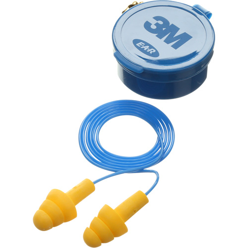 Bouchons d'oreilles pr&eacute;moul&eacute;s E-A-R Ultrafit, Avec cordon, Paire - Boîtier en plastique, 25 dB NRR, Taille unique Canadian Safety Group Inc.