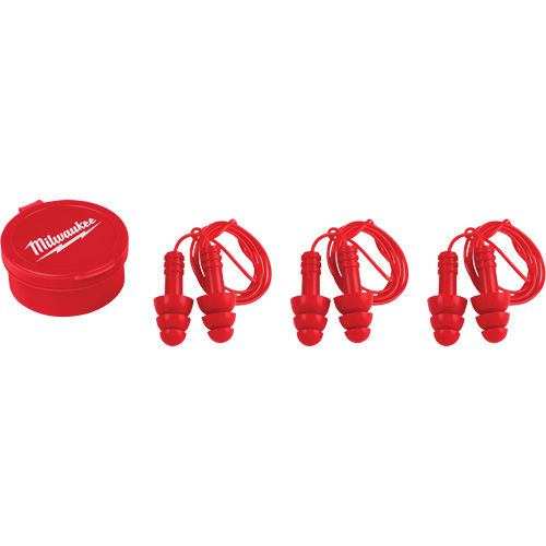 Bouchons doreilles r&eacute;utilisables, Avec cordon, Paire - Boîtier en plastique, 26 dB NRR, Taille unique Canadian Safety Group Inc.