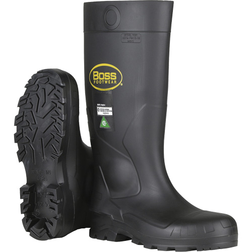 Botte de s&eacute;curit&eacute; compl&egrave;te Boss Dynamic, PVC, Embout Acier, Pointure 6, Semelle R&eacute;sistant aux perforations Canadian Safety Group Inc.