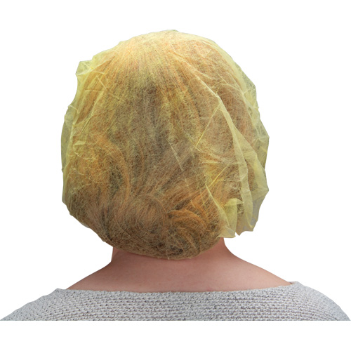Bouffant Caps, Polypropylene, 21", Yellow Canadian Safety Group Inc.