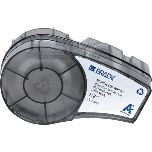 Water Soluble Labels with Ribbon, Black Canadian Safety Group Inc.