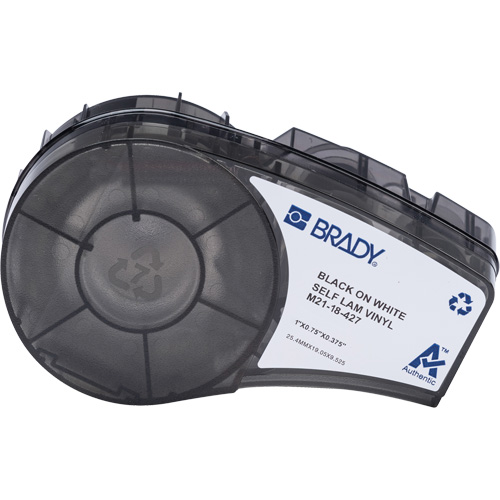 Self-Laminating Wrap Around Labels with Ribbon, Black Canadian Safety Group Inc.