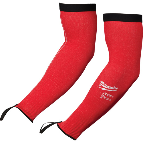 Manches de protection, Poly&eacute;thyl&egrave;ne, 16", ANSI/ISEA 105 niveau 3/EN 388 niveau 3/EN 388 niveau C, Rouge Canadian Safety Group Inc.