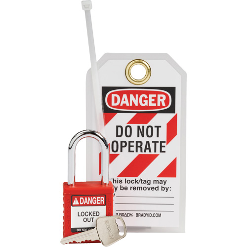 Nylon Safety Lockout Padlock & Tag Kit, 3 Components Canadian Safety Group Inc.
